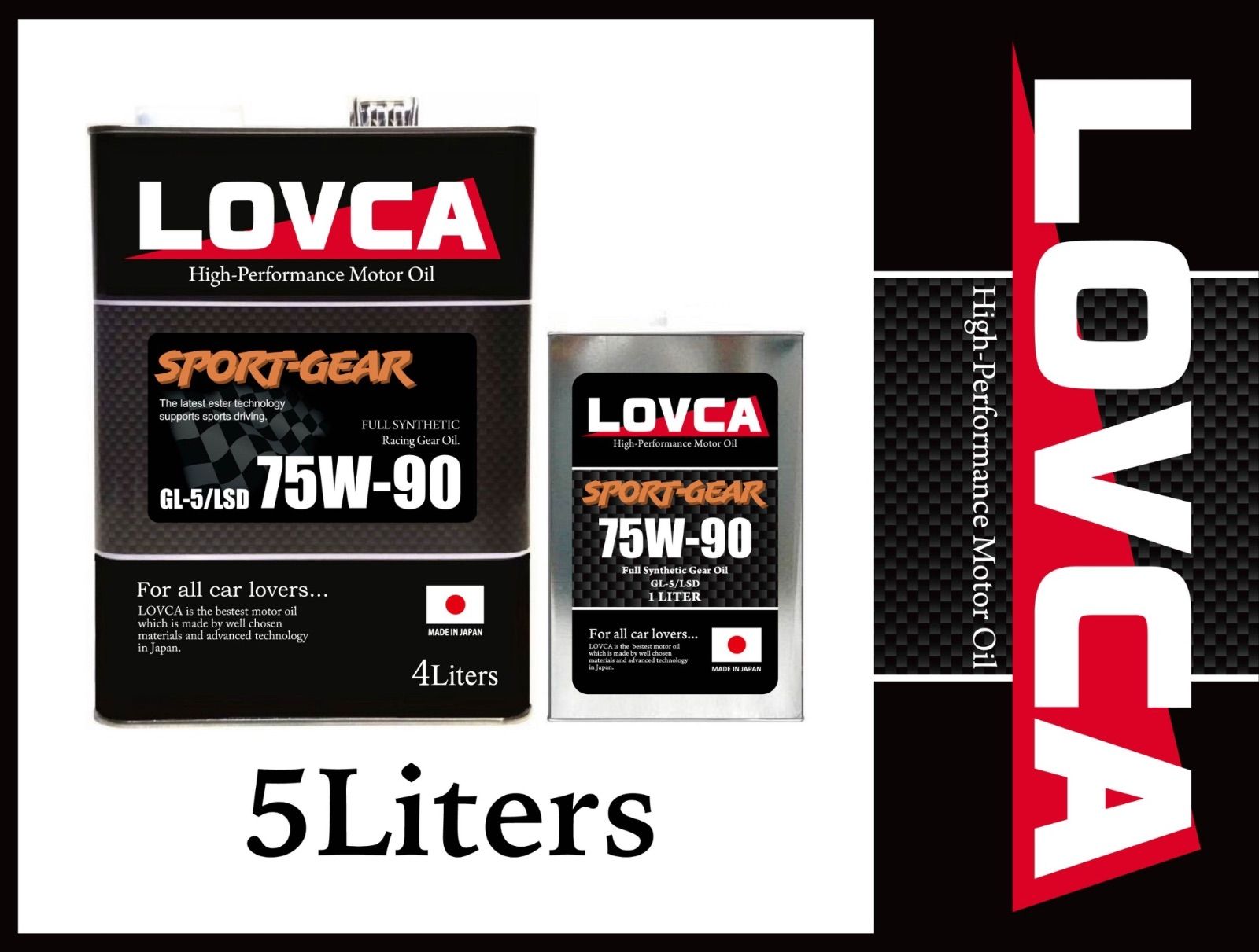 ギヤオイル 75W-90□LOVCA SPORT-GEAR 75W-90 4L□エステル使用LSD対応ギヤオイルミッションデフ兼用ギヤオイル100％ 化学合成油□ラブカ□LSG7590-4 - オイル、バッテリーメンテナンス用品