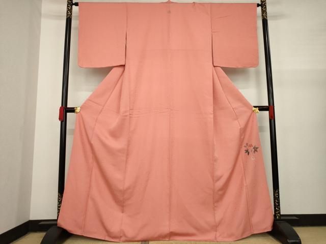 平和屋着物□京加賀友禅 百貫達雄 色無地 梅鼠色 正絹