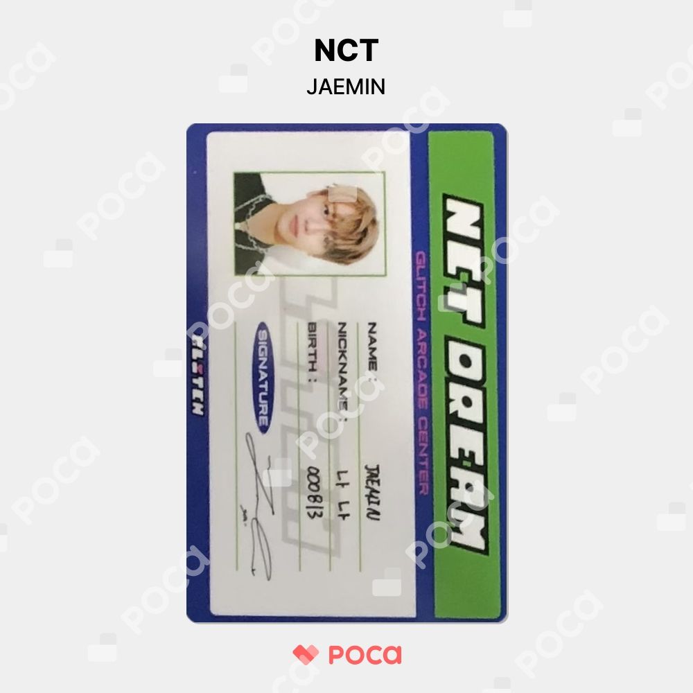 NCT ジェミン トレカ GLITCH ARCADE CENTER POP-UP STORE CARD