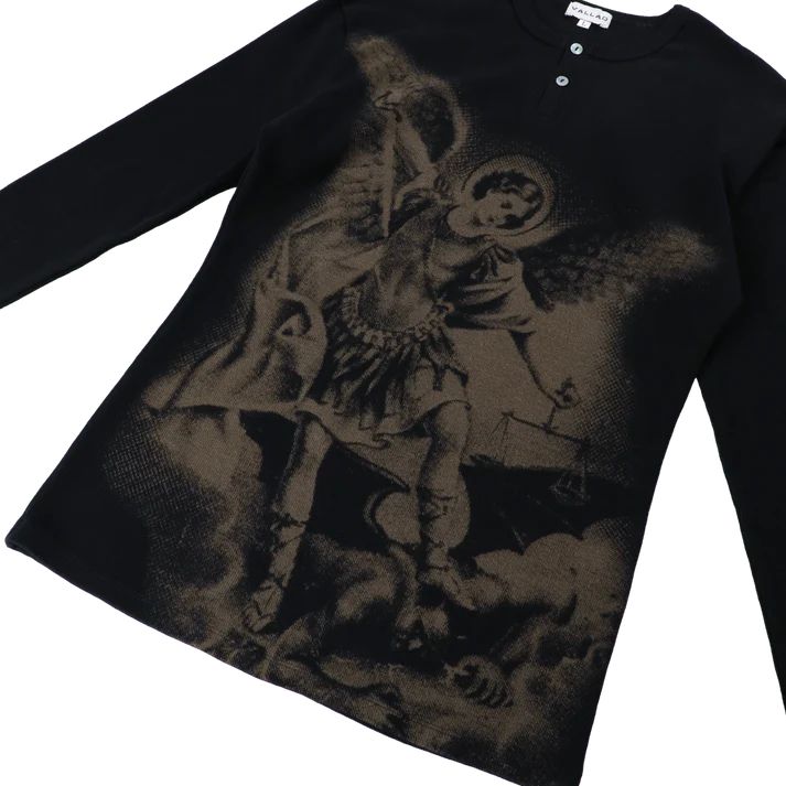 【IO着用】IO武道館 valladサーマルV.HENRY NECK L/S VALLAD V.HENRY NECK L/S ブラック Lサイズ iO着用 サーマル