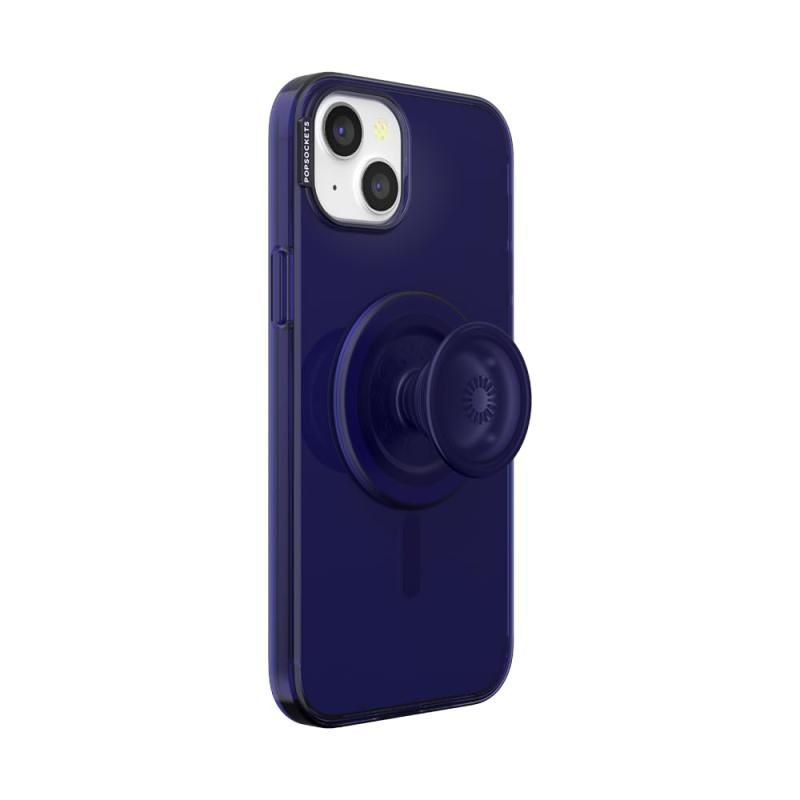 PopSockets Japan - ポップソケッツ ジャパン PopCase iPhone 15 ラウンドポップグリップ付き MagSafe対応 ワイヤレス充電対応 iPhone 15 Plus ネイビー