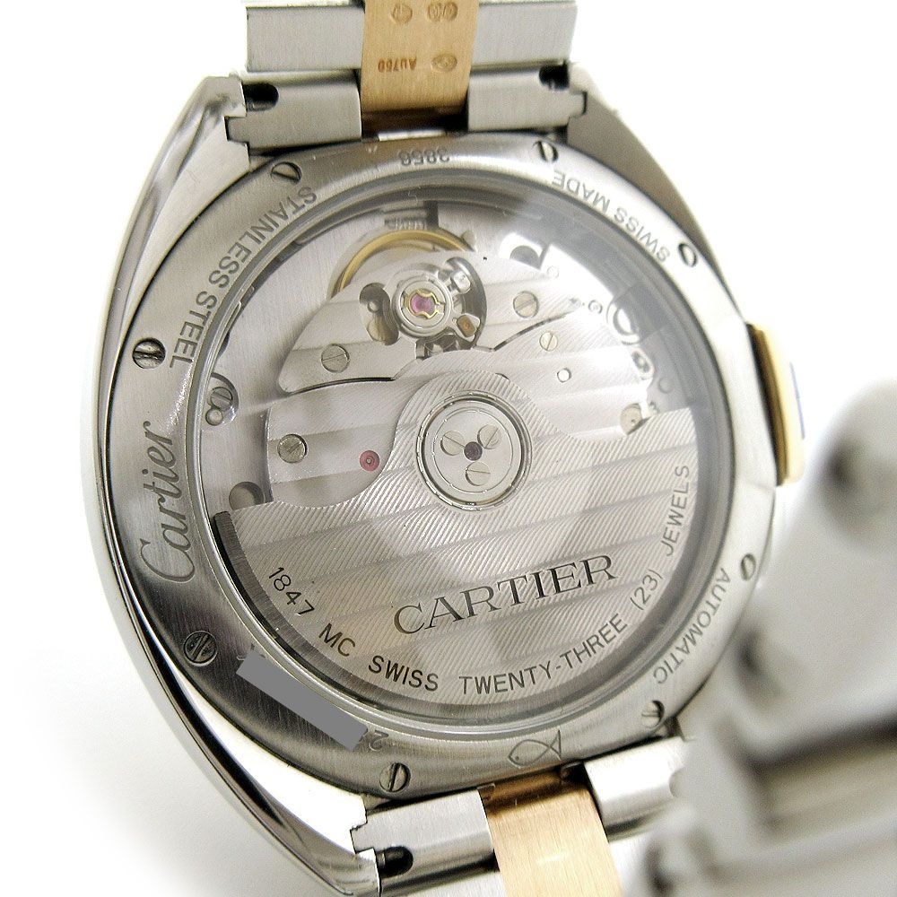 中古 美品 】Cartier 腕時計 クレ ドゥ カルティエ 35mm W2CL0003 自動  