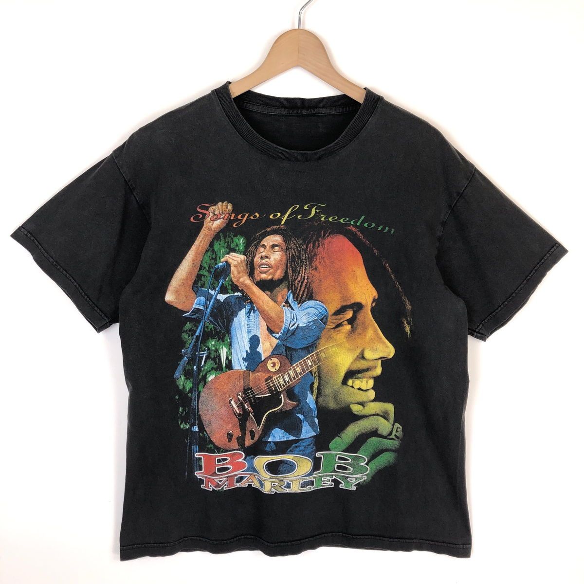 ビンテージ　Tシャツ　ボブマーリー？ 00s BOB MARLEY BLACK Tee ボブマーリーTシャツ レゲエ 黒 | 古着屋