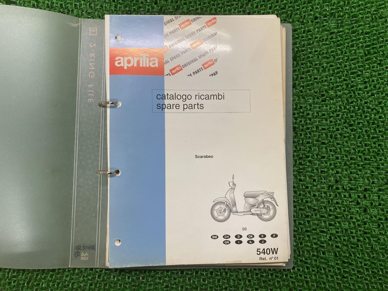 スカラベオ パーツリスト アプリリア 正規 中古 バイク 整備書 aprilia Scarabeo 1998年 車検 パーツカタログ 整備書 