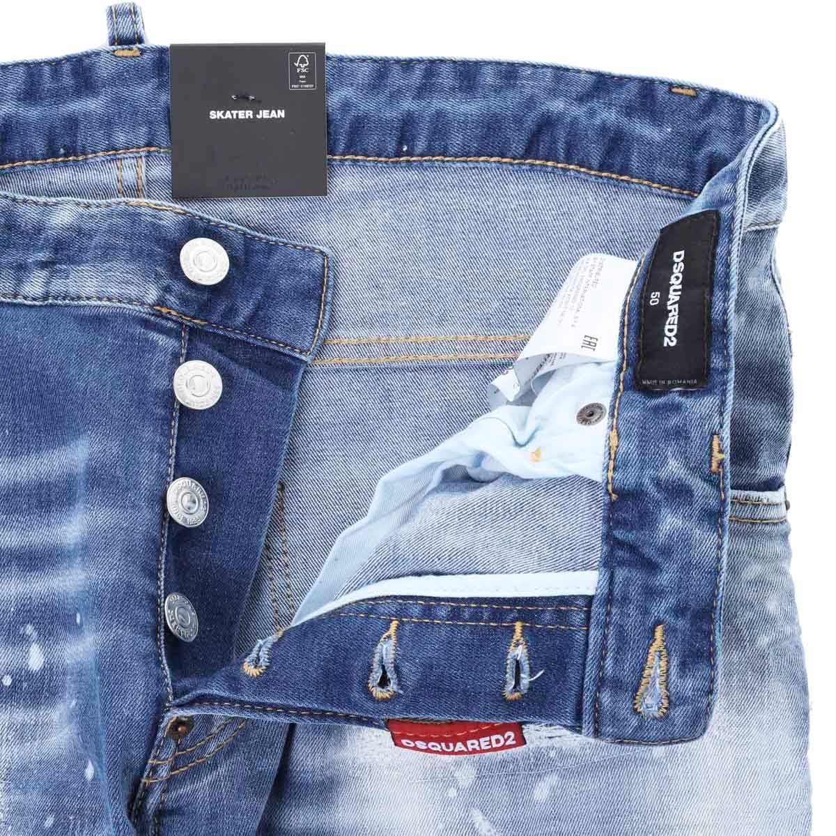 DSQUARED2 ディースクエアード S74LB1060 インディゴ SKATER JEAN 