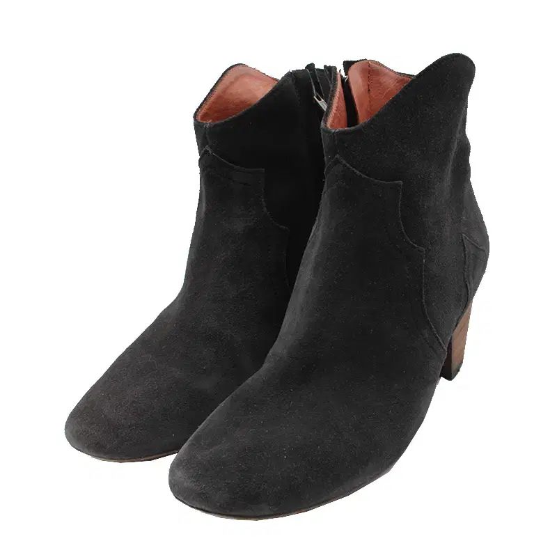 イサベルマラン ブラック スウェード ディッカーブーツ 36