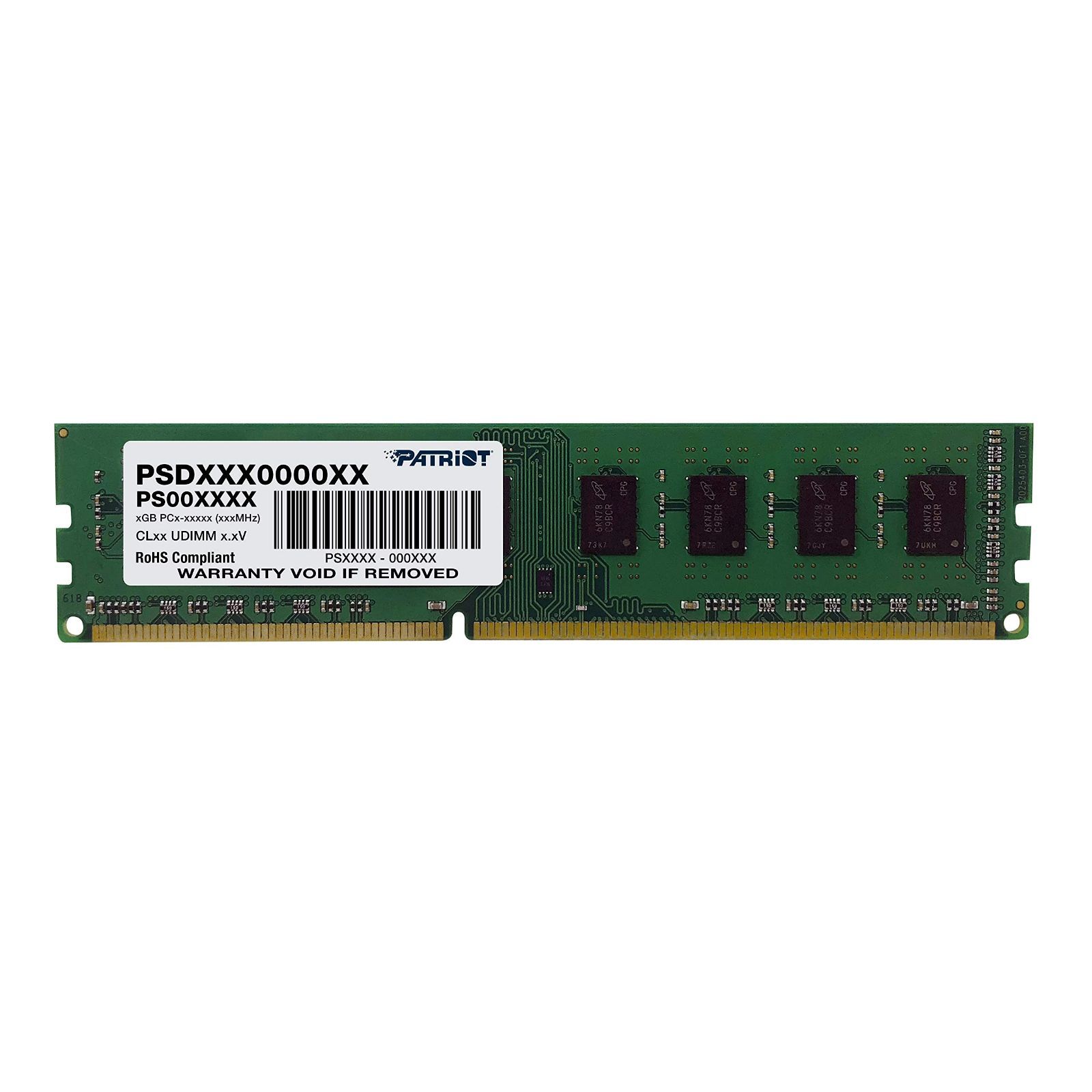 【人気商品】4GB UDIMM PC4-12800 1600MHz デスクトップ用メモリ DDR3 Memory PSD34G16002 Patriot