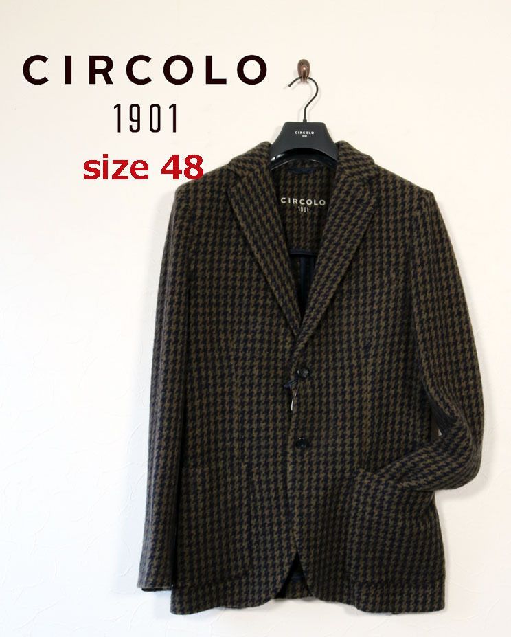 Circolo 1901チルコロ１９０１ジャケット千鳥格子柄アルパカ混ウール48 ...