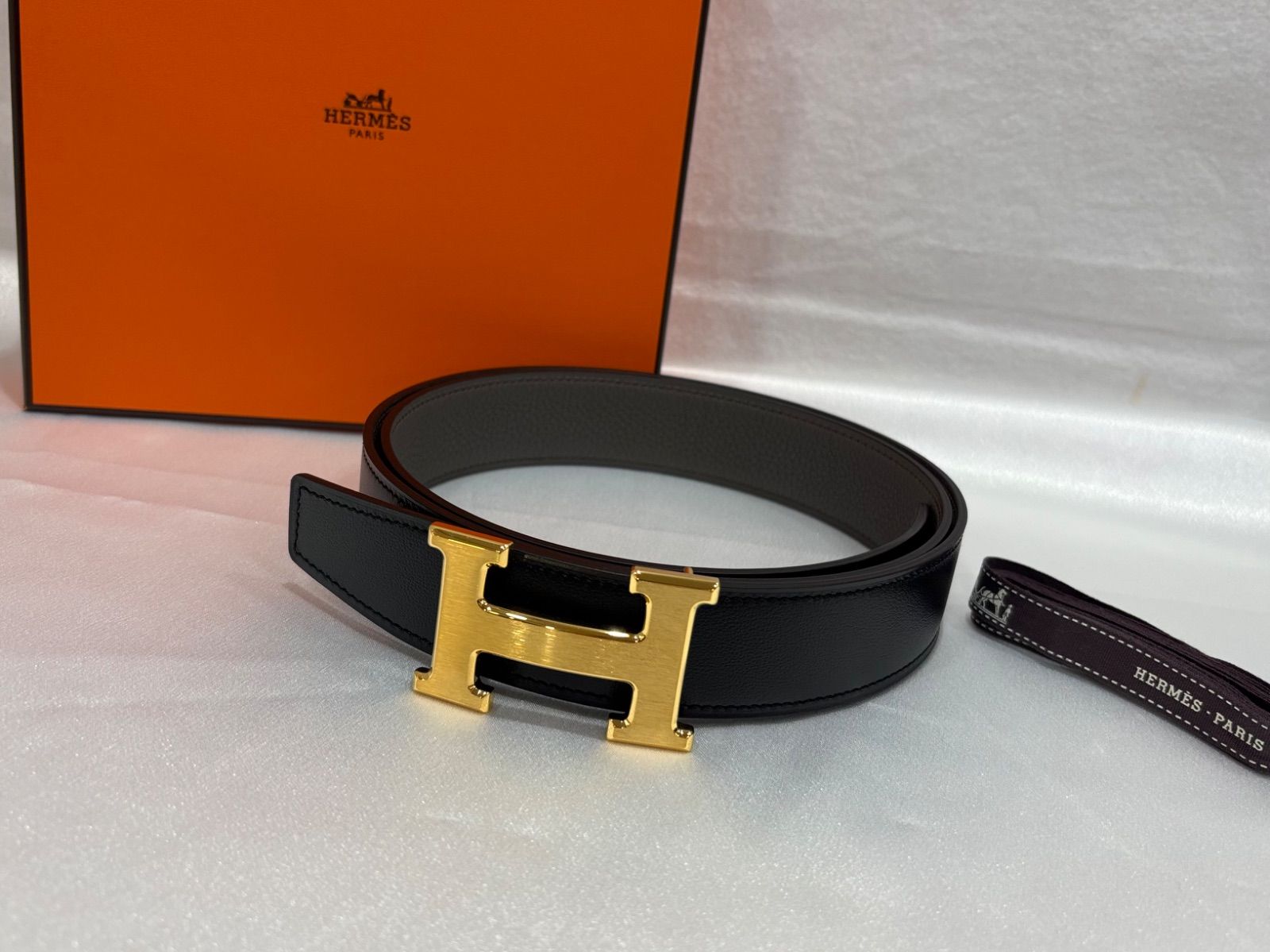  HERMES コンスタンス Hベルト W刻印 ゴールド金具95 ベルト 小物