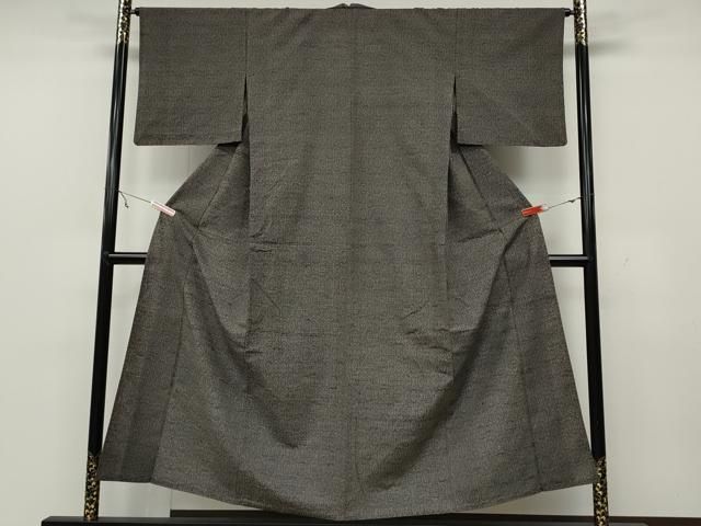 平和屋着物▽上質な紬　単衣　亀甲吉祥文　正絹　逸品　CAAW2846ut 平和屋着物▽上質な紬 単衣 亀甲吉祥文 正絹 逸品 CAAW2846ut