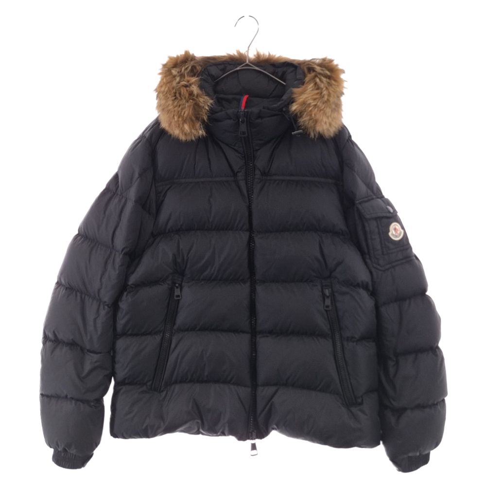 MONCLER (モンクレール) MARQUE GIUBBOTTO マルク ジップアップダウンジャケット コヨーテファーフード アウター ブラック  E20914137825 - メルカリ