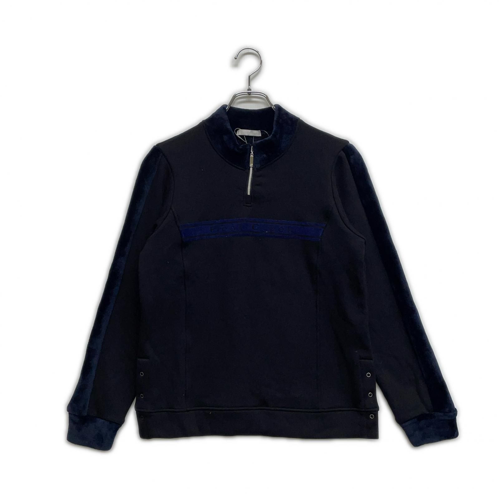 ♥品 レディース ヒールクリーク HEAL CREEK カットソー 40 M 紺 ネイビー ハーフジップ 裏起毛