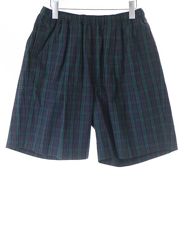 IS-NESS / 22SS/AMPHIBIOUS SHORTS/ショートパンツ/M/BRW/チェック/31sssh02/ショーツ// is-ness イズネス AMPHIBIOUS SHORTS チェック柄ワイドショートパンツ