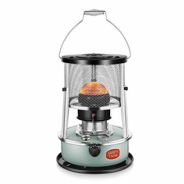 キャンプストーブ 灯油ストーブ アウトドアストーブ 小型 石油ストーブ 省エネ 暖房 防寒 持ち運び バッグ付 6点セット 青色