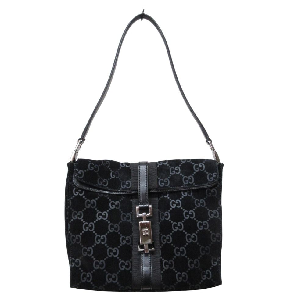 良品 GUCCI グッチ ジャッキー GG柄 スエード ワンショルダーバッグ  