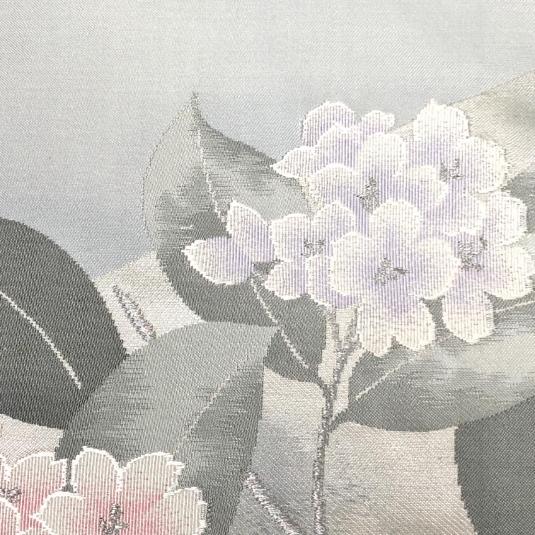 逸品 美品 名古屋帯 人間国宝 喜多川平朗 唐織 クリームホワイト