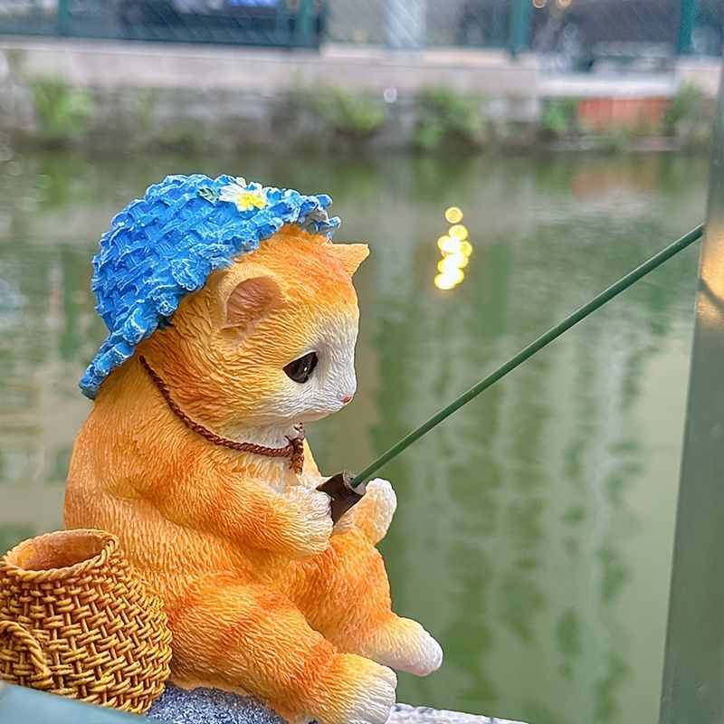 釣りをしているネコ