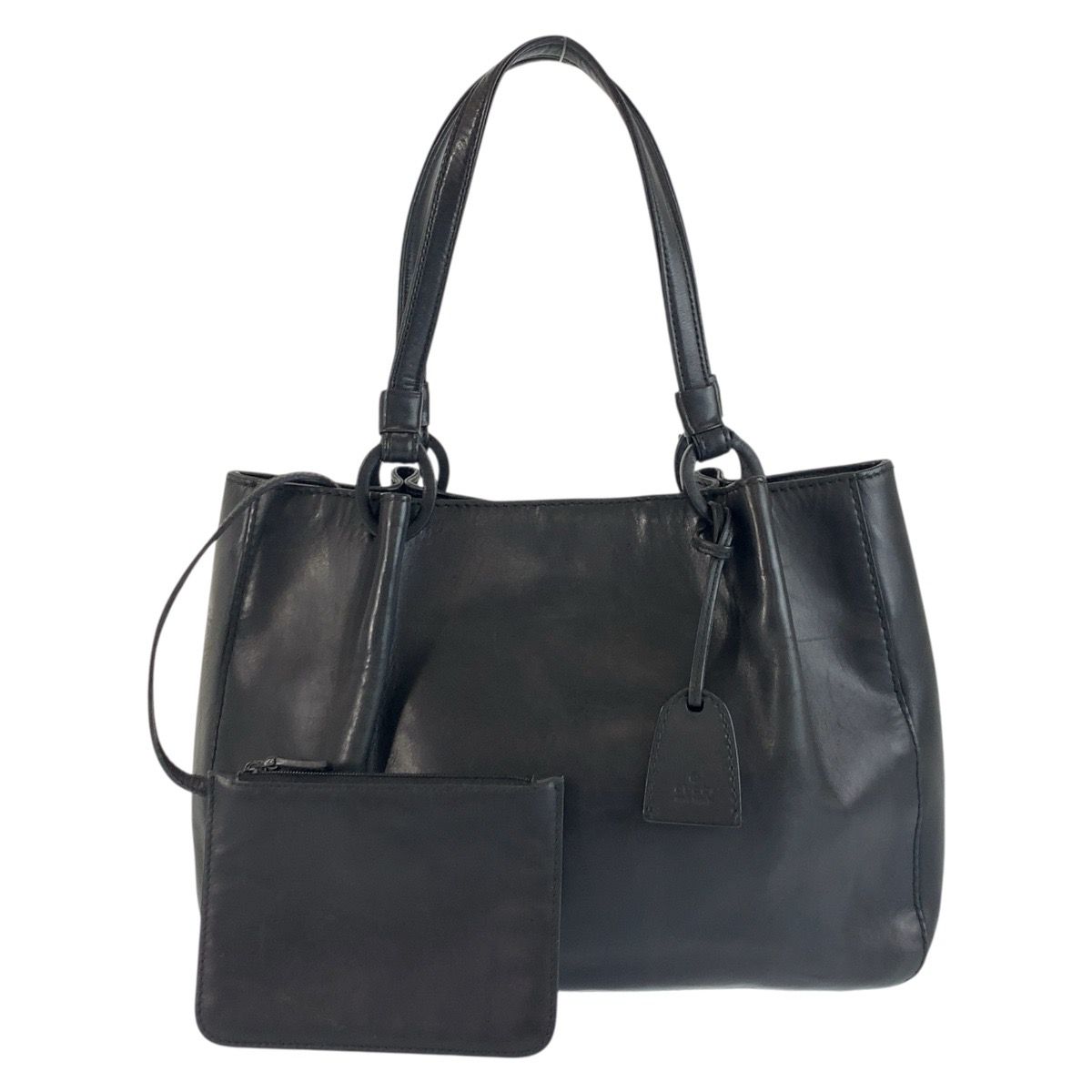 GUCCI】グッチ トートバッグ ショルダーバッグ グレー 黒 ブラック