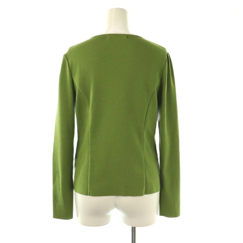 【極美品】近年モデル Rene パール ニット ジップアップ カーディガン ルネ ルネ Rene フェイクパールカーディガン ジップアップ 38