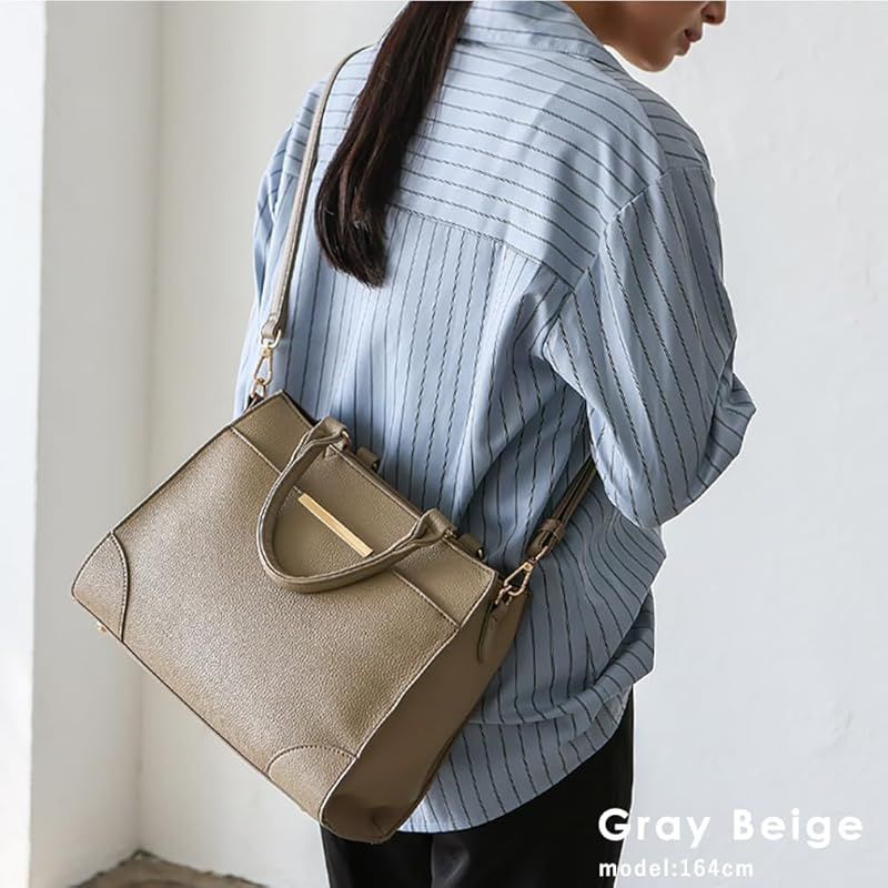 VITAFELICE ヴィータフェリーチェ スクエア2wayトートバッグ レディース sib-20083p グレーベージュ