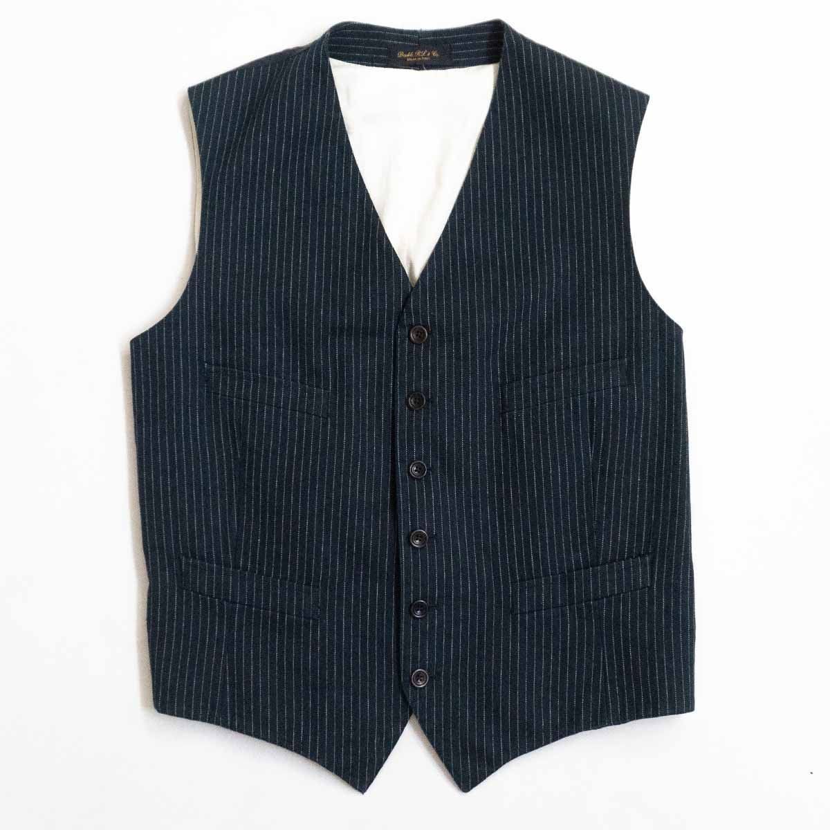 RRL ストライプ柄　ベスト 楽天市場】【未使用品】RRL 【JASPE VEST】L ストライプ ベスト ダブル