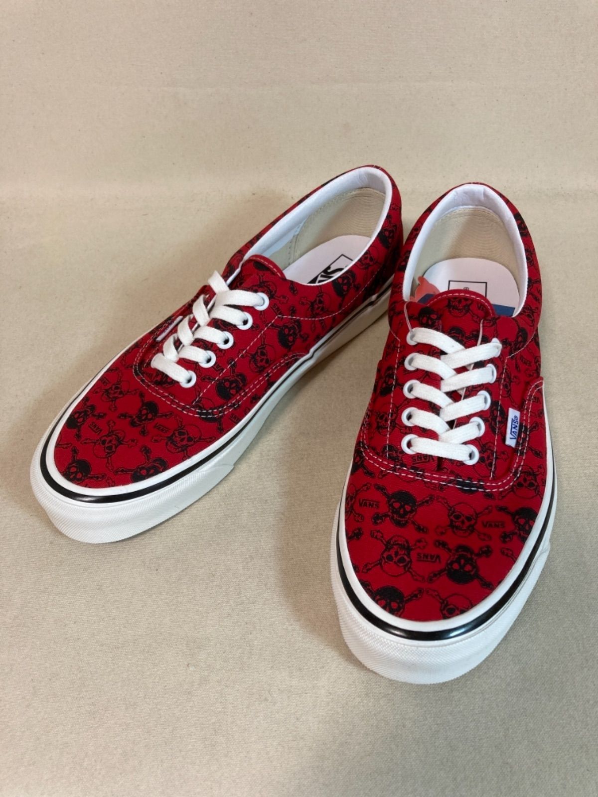 新品 Era 95 Dx スカル柄 レッド/ブラック Vans バンズ エラ 髑髏