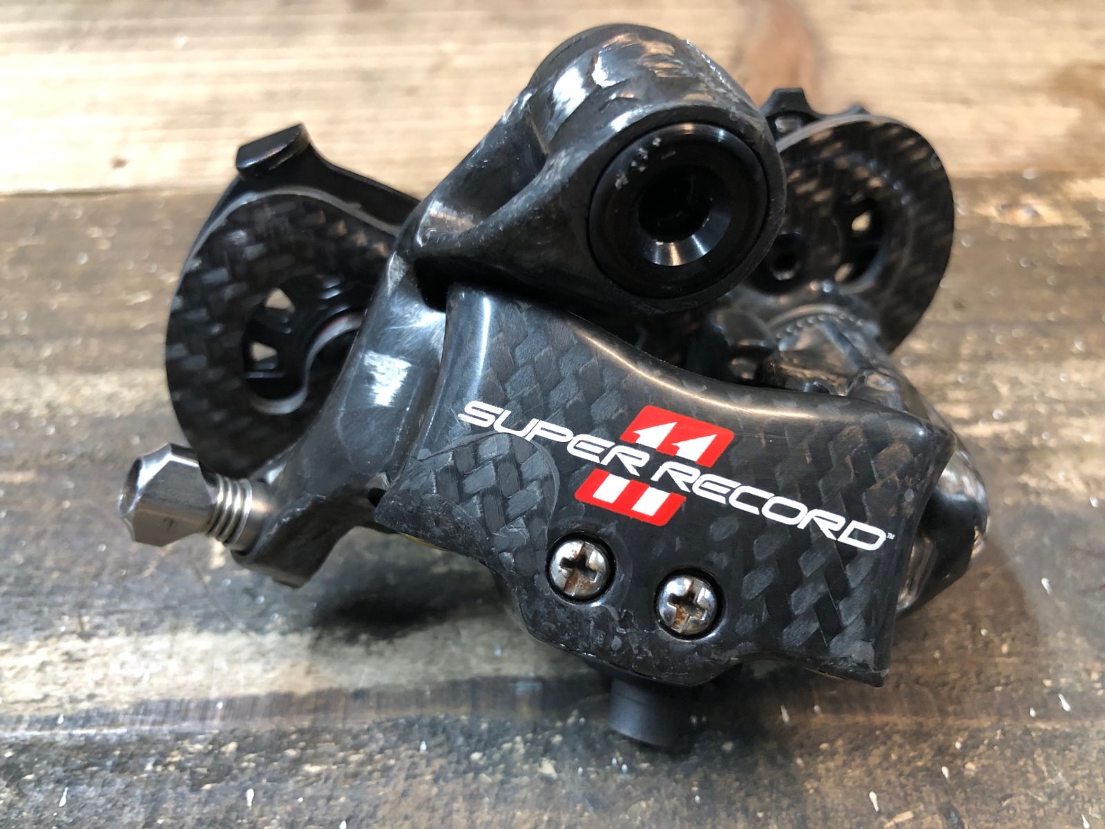 IS881 カンパニョーロ CAMPAGNOLO スーパーレコード SUPER RECORD リアディレイラー 11S クリア剥離あり