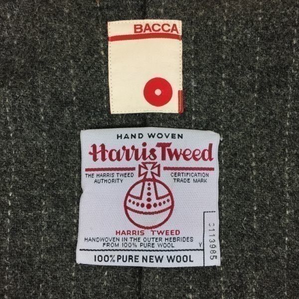 BACCA×Harris Tweed　羊革　裏地ハリスツイード　シープレザーコート　size38 　ベージュ　トゥモローランド/bag〕菅NO.Wじ60-5 #BUZZBERG