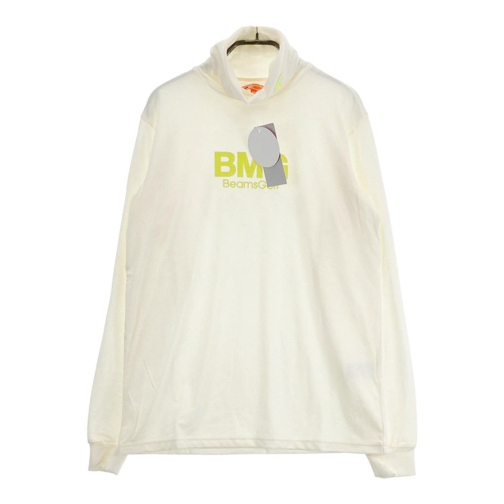 サイズ：M BEAMS GOLF ビームスゴルフ  タートルネック 長袖Tシャツ  ホワイト系 [240101452638] ゴルフウェア メンズ ストスト サイズ：M BEAMS GOLF ビームスゴルフ タートルネック 長袖Tシャツ