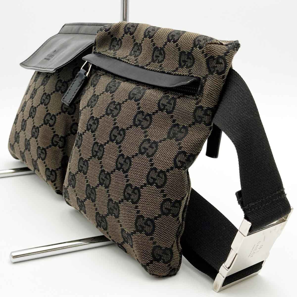 GUCCI グッチ GG柄 ウエストバッグ ボディバッグ ブラウン GG