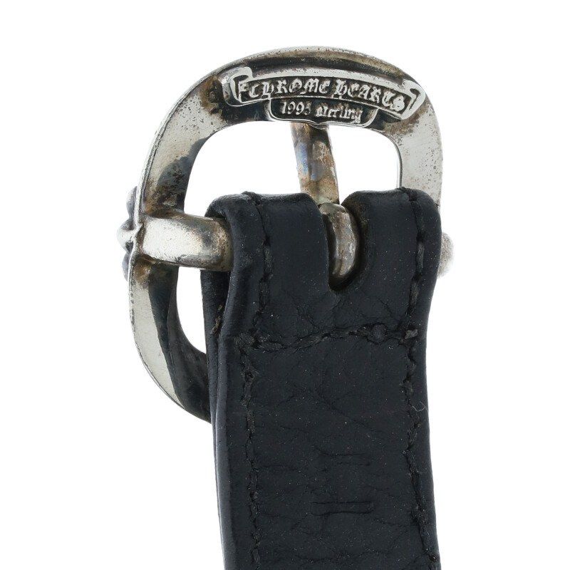 【CHROME HEARTS】レザー ガンスリンガー CHラベル ブレスレット クロムハーツ（Chrome Hearts）ブレスレット ガンスリンガー ブラック