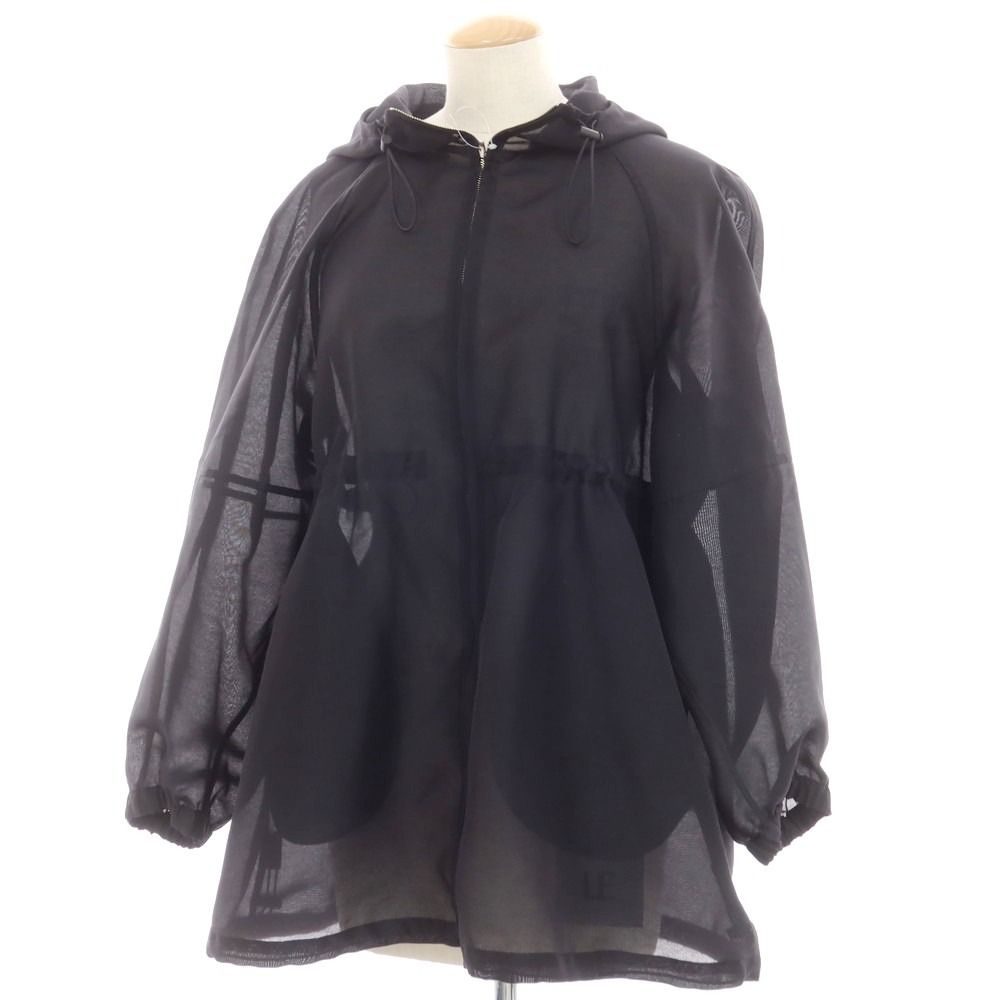 【中古】【未使用】ルシェルブルー LE CIEL LEU 2025年春夏 ポリエステル フーデッド ブルゾン ブラック【サイズ36】【レディース】 中古】【未使用】ルシェルブルー LE CIEL LEU 2025年春夏