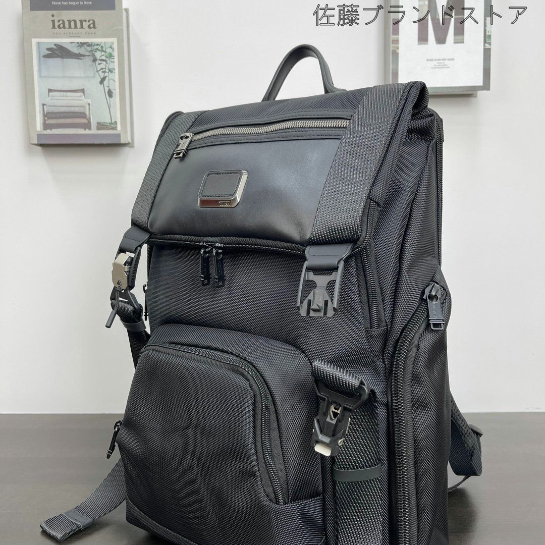 希少】新品未使用 ❣ TUMI Alpha Bravo LARK リュック ビジネスバッグ バックパック レザー トゥミ ブラック メンズ ビジネス リュック 通勤 通学 出張 大容量 - メルカリ