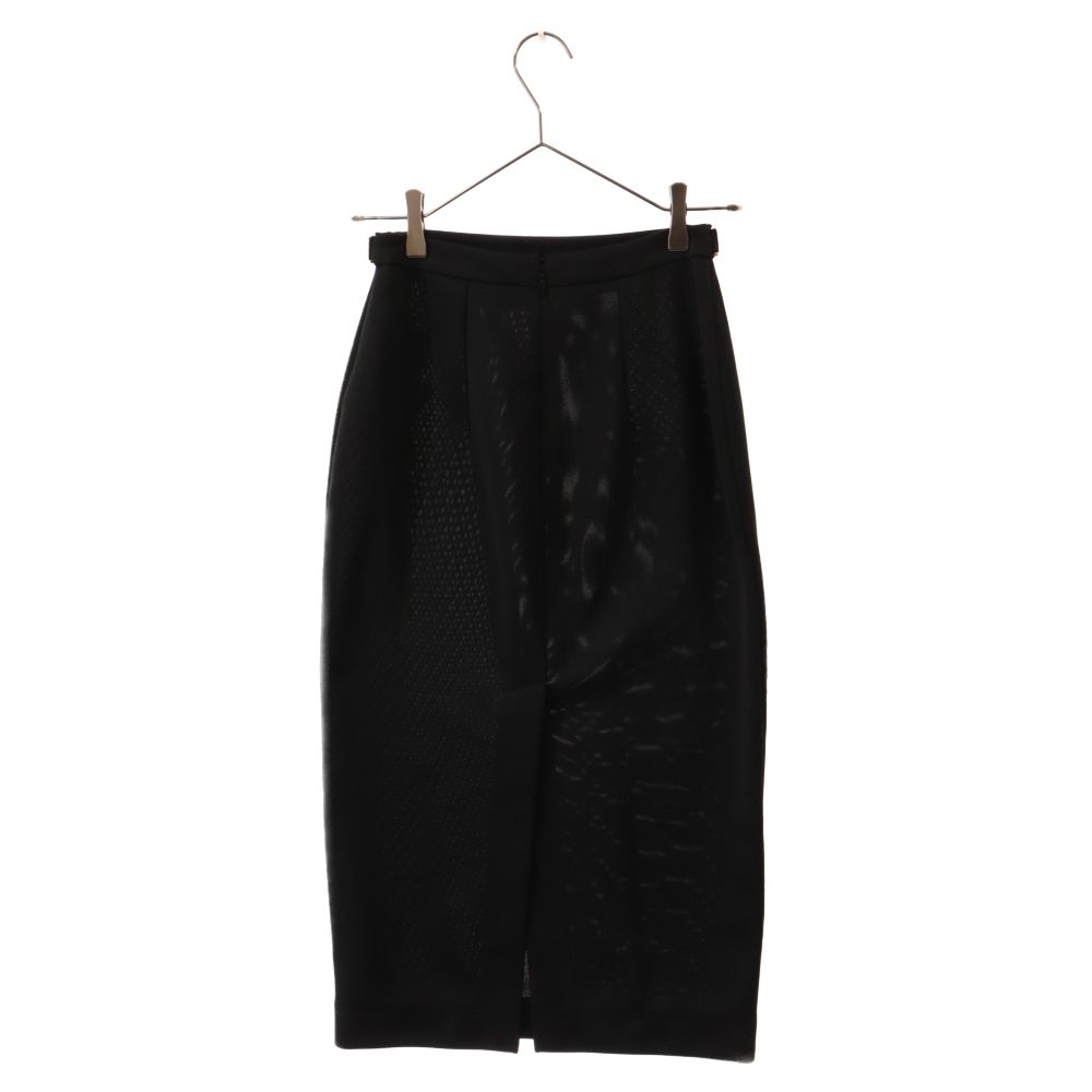 FENDI (フェンディ) ポリエステル タイトスカートロゴプレート付き  