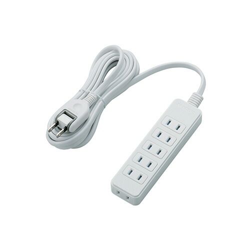5個セット エレコム シャッタータップ|6個口|3m|ホワイト T-ST02N-2630WHX5
