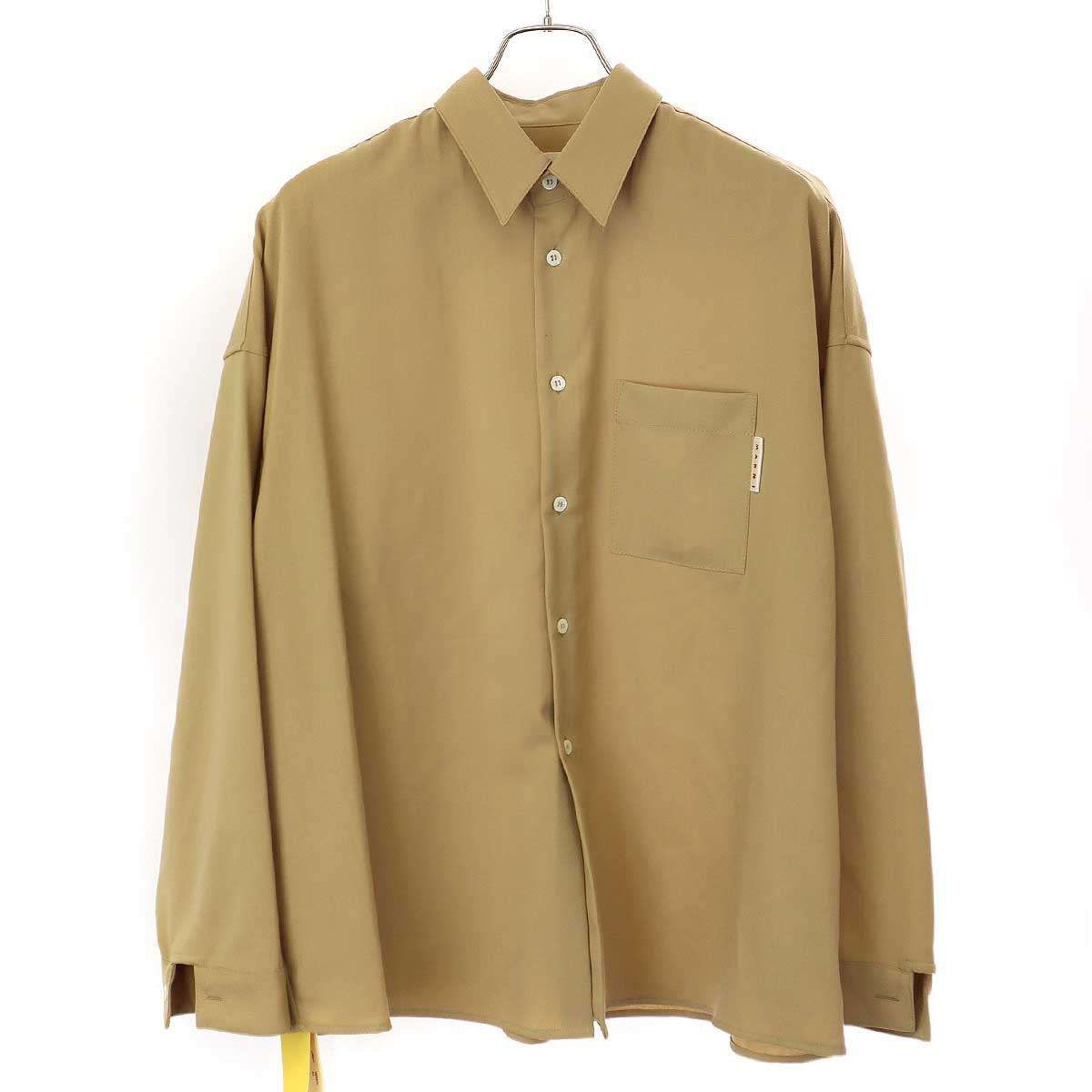 MARNI マルニ 23SS ウールトロピカルレギュラーカラーシャツ 
