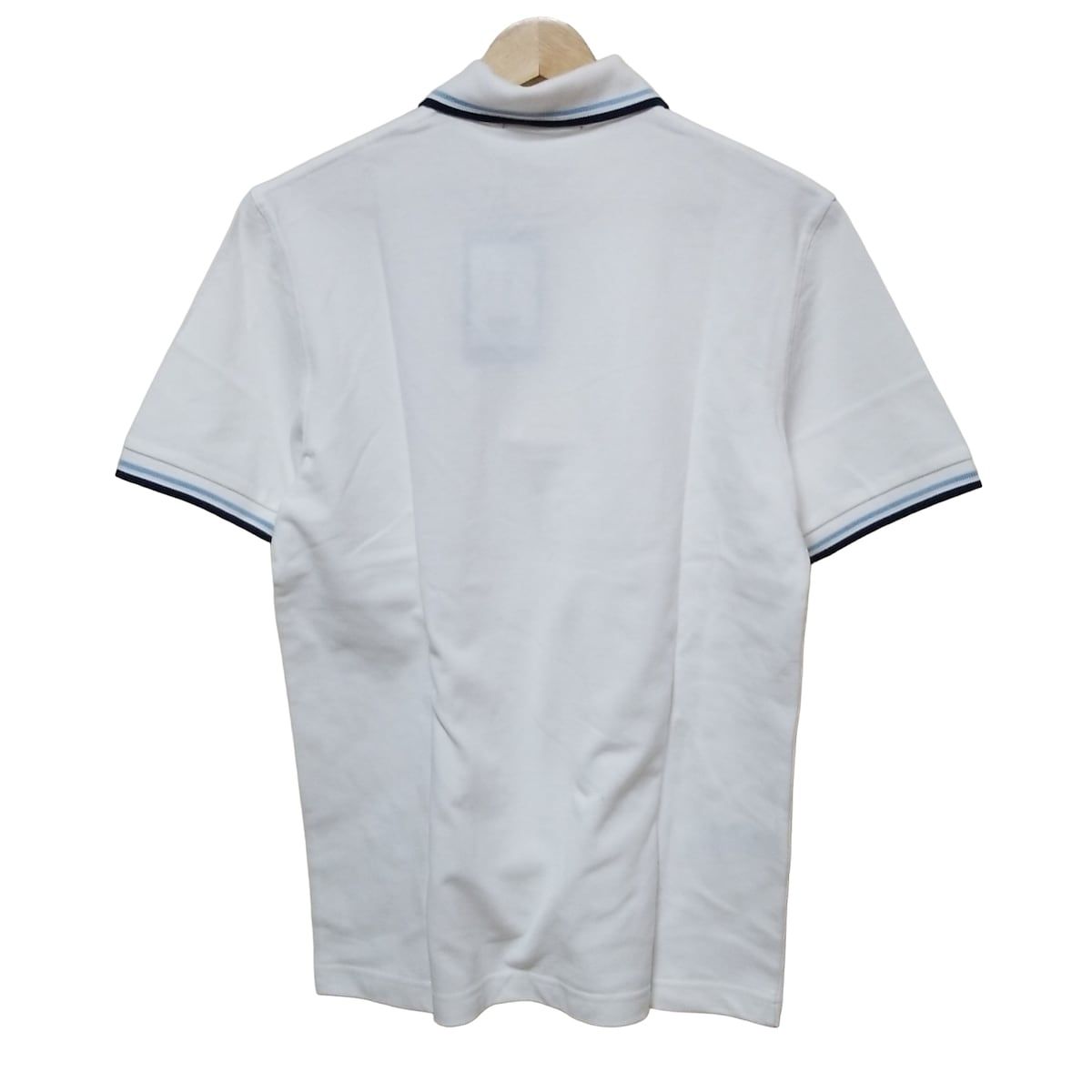 FRED PERRY フレッドペリー 半袖ポロシャツ サイズ38 M メンズ - 白×ダークネイビー×ライトブルー