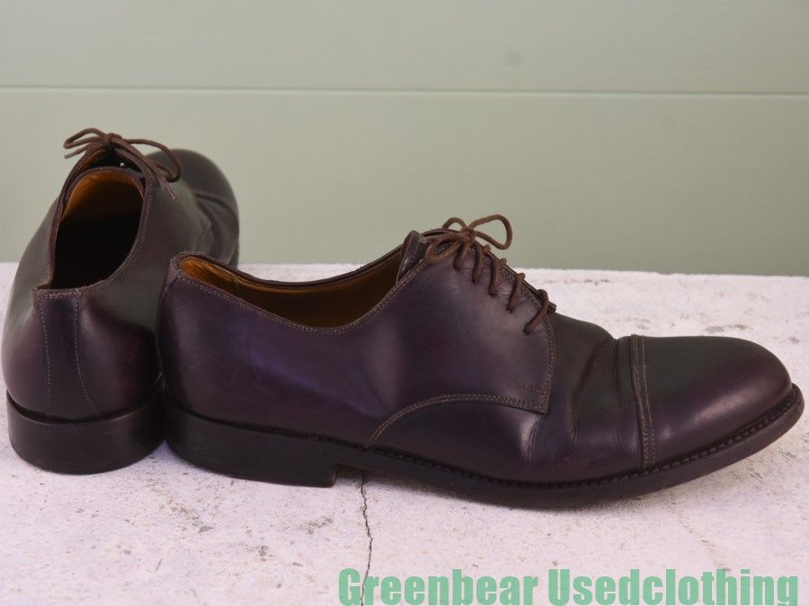 Y455 ビンテージ LENDVAY-SCHWARCZ ビジネスシューズ ストレートチップ 茶 メンズ 44.5 27cm