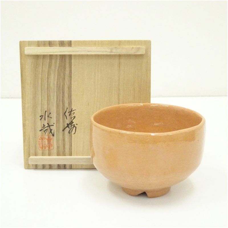 佐渡無名異焼 水哉窯造 茶碗（共箱） 茶道 抹茶 おしゃれ 抹茶