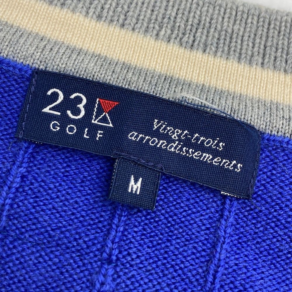 サイズ：M 23区GOLF ニジュウサンクゴルフ Vネック ニット