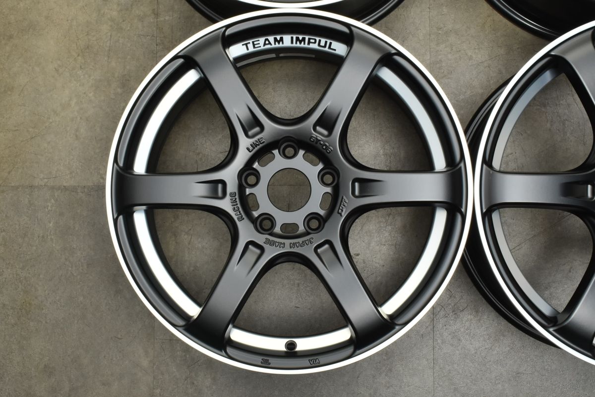 カスタム用に TEAM INPUL GT-06 18in 7.5J 42 PCD114.3 4本セット エクストレイル キックス ジューク リーフ ティアナ TRITUETUBI_COM