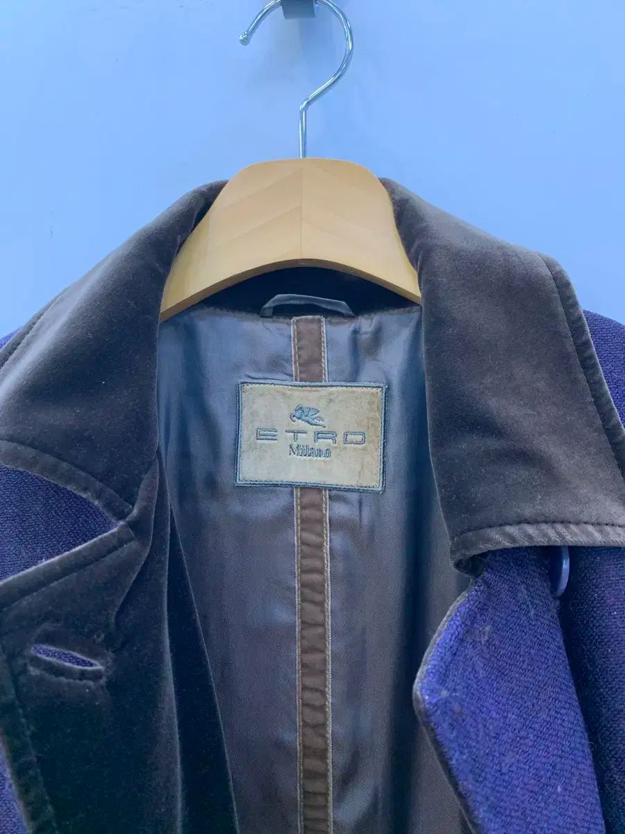 正規品 ETRO(エトロ) ペイズリー パターン 紫 ウール コート 77