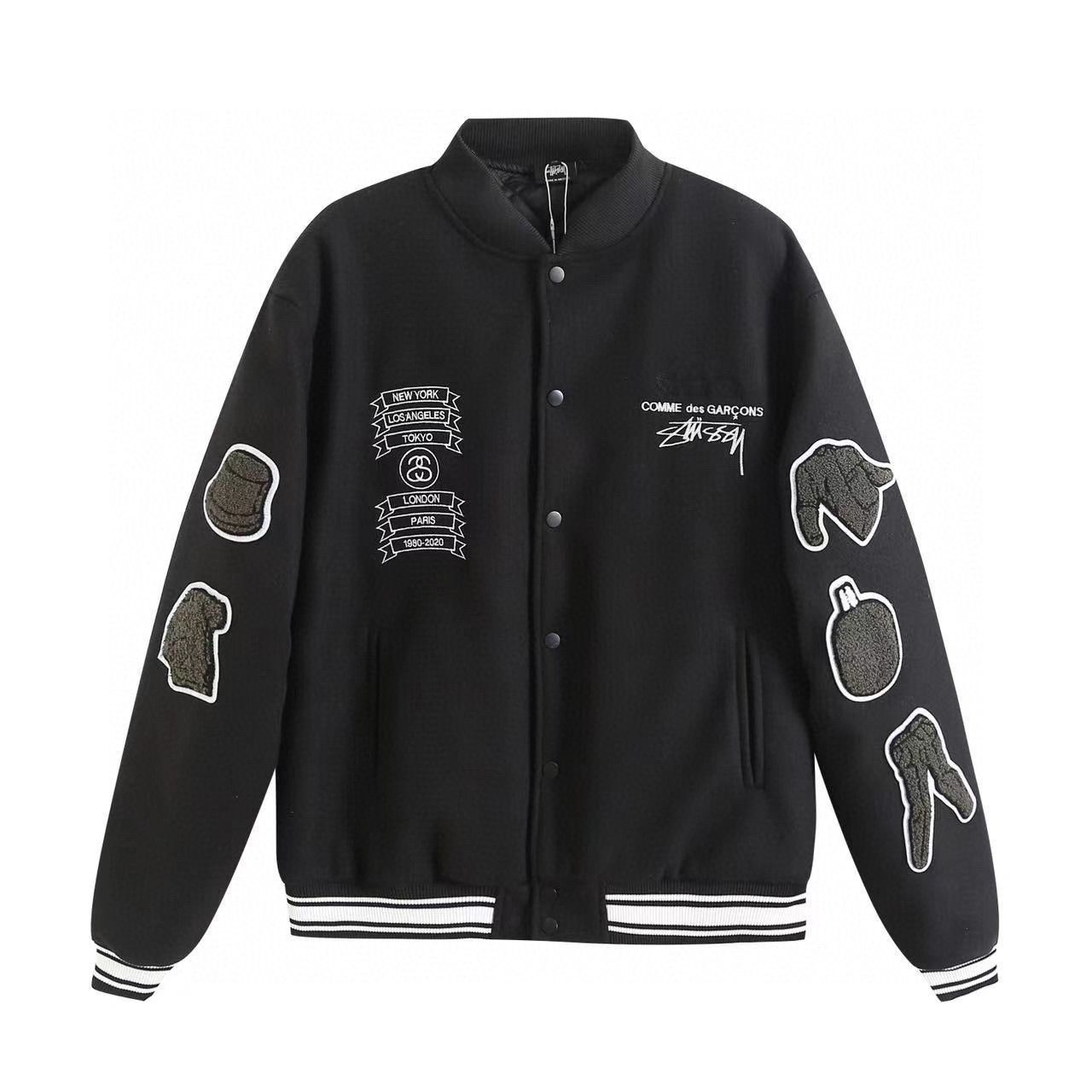 STUSSY COMME des GARCONS ステューシー コムデギャルソン40th Anniversary VARSITY JACKET -  メルカリ