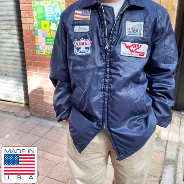 70s Unitog ワッペン付き 内キルティング ジャケット 紺系 L-L ネイビー アメリカ製 ビンテージ D148-18-0007ZVW