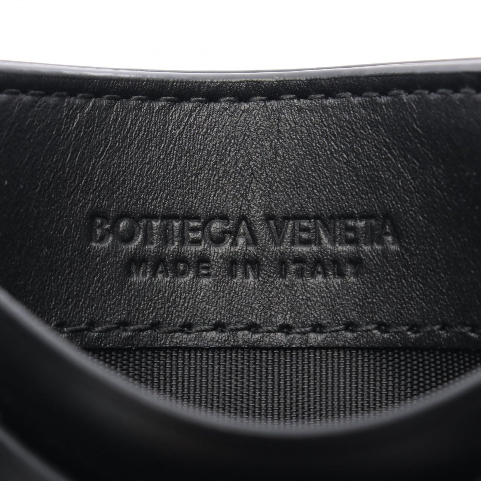 BOTTEGA VENETA ブラック レザー カードケース ボッテガヴェネタ