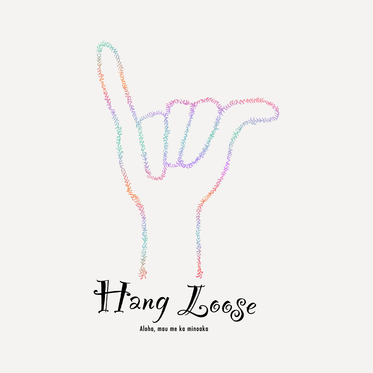 グラフィックパーカー　Hang Loose Color -Parka-