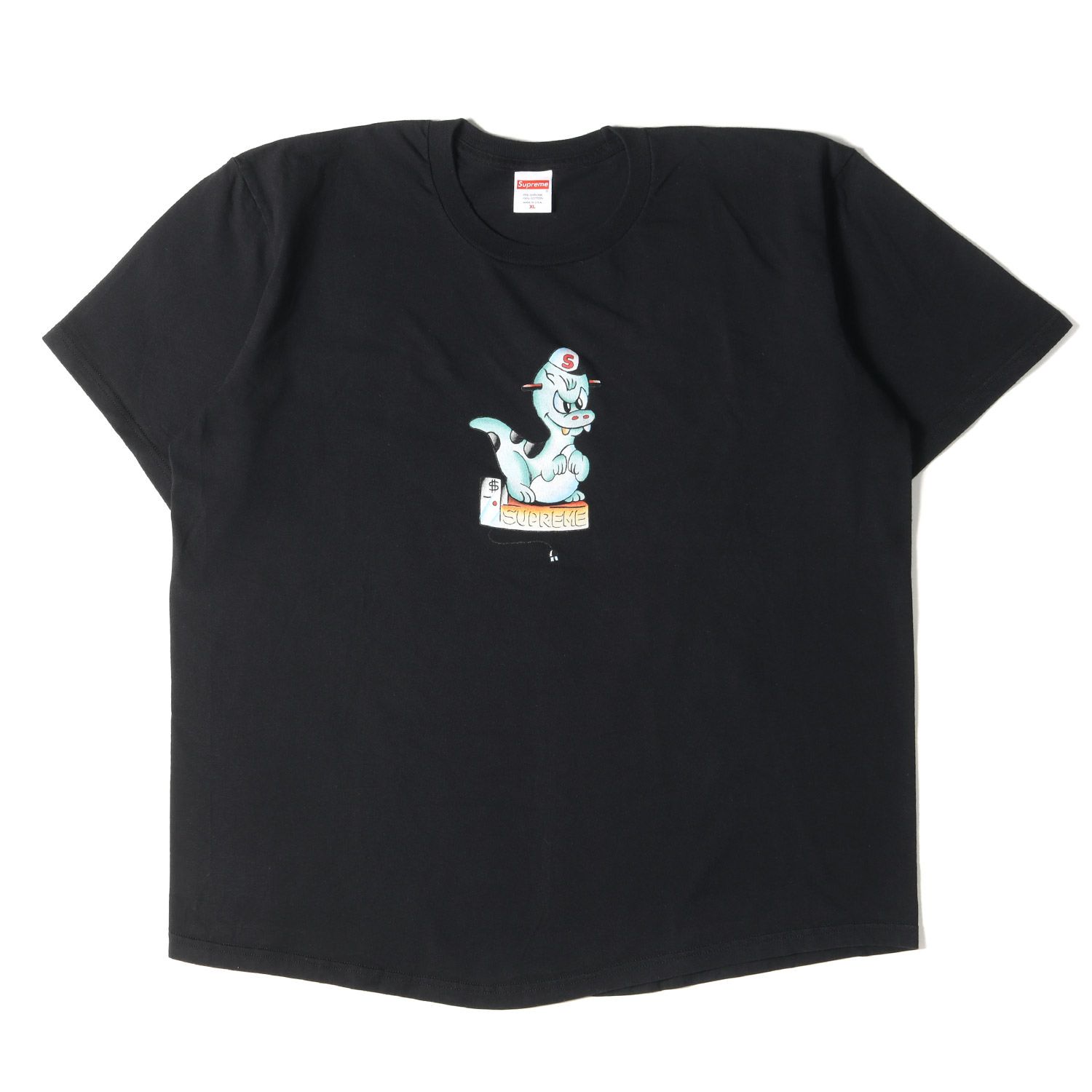 Supreme シュプリーム Tシャツ サイズ:XL ダイナソー プリント クルーネック 半袖 Tシャツ Dinosaur Tee 20SS ブラック 黒 トップス カットソー 恐竜 ストリート カジュアル ブランド