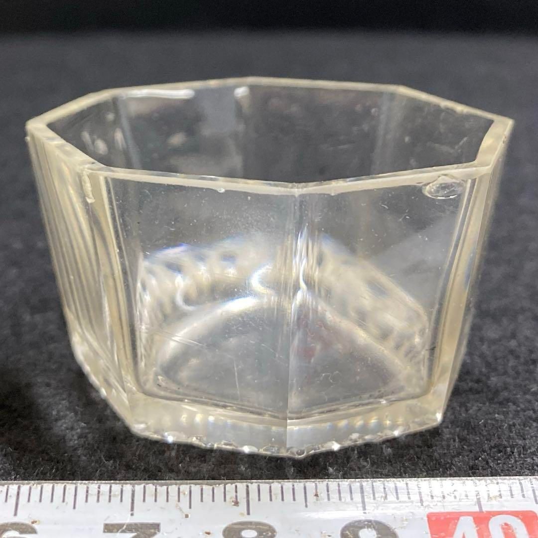 江戸ガラス 江戸後期 八角 盃 幅4.9㎝ 東な6-1118