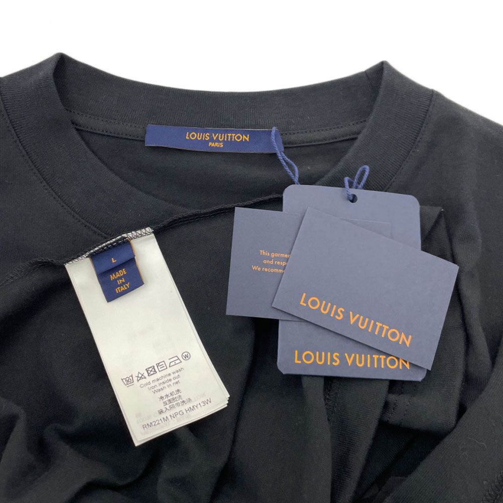 ルイ•ヴィトン「LV 2054 テルモ プリント Tシャツ メンズ」”ブラック