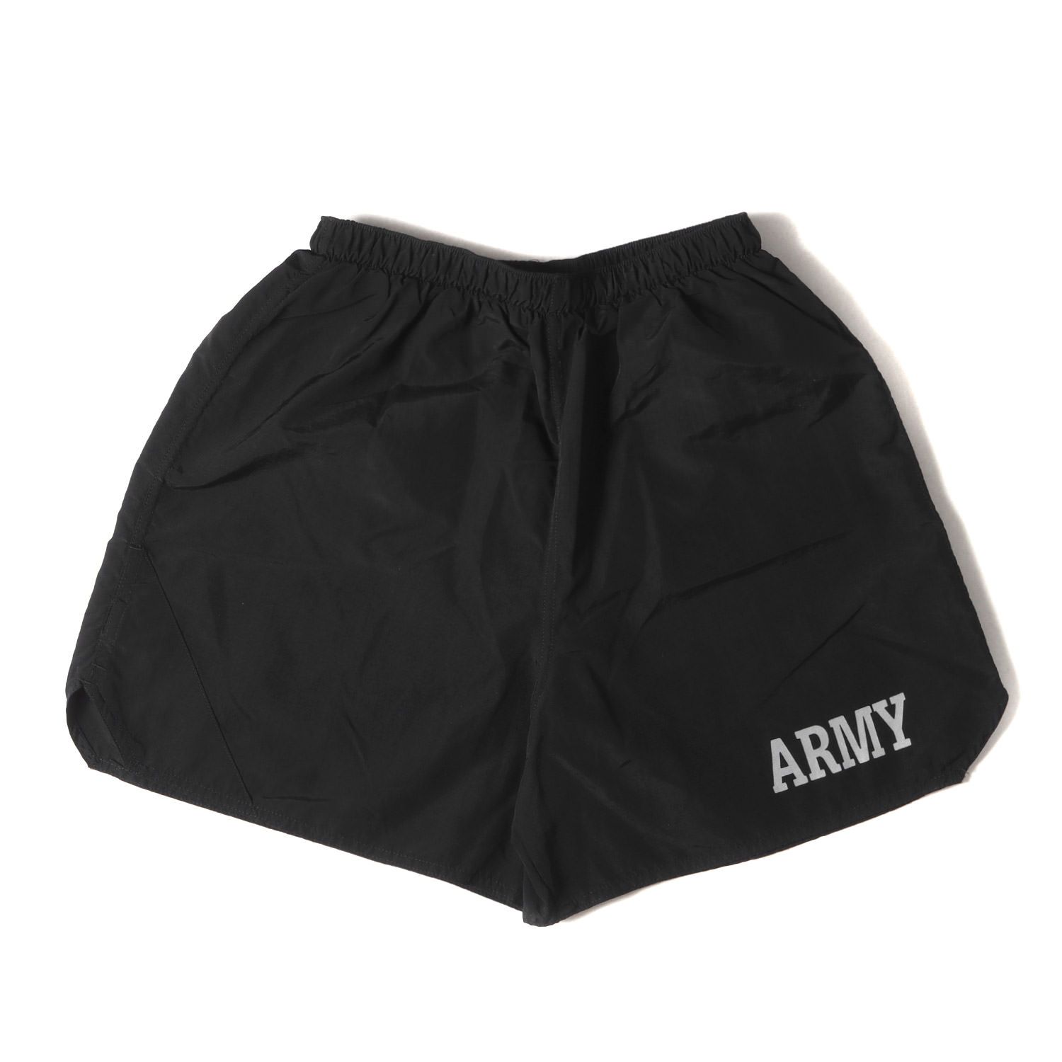 米軍実物 U.S.ARMY PFU トレーニング ショーツ ブラック 黒 Vintage Military Item ヴィンテージミリタリー ボトムス ズボン ショートパンツ【メンズ】